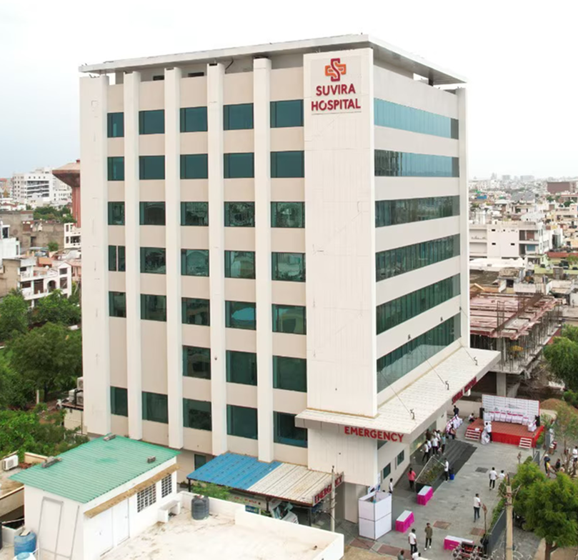 Suvira Hospital, Mansarovar — exterior